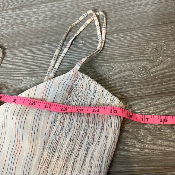 Tularosa Zana Dress in Ivory smocked side maxi dress multicolor stripe - Picture 5 of 8